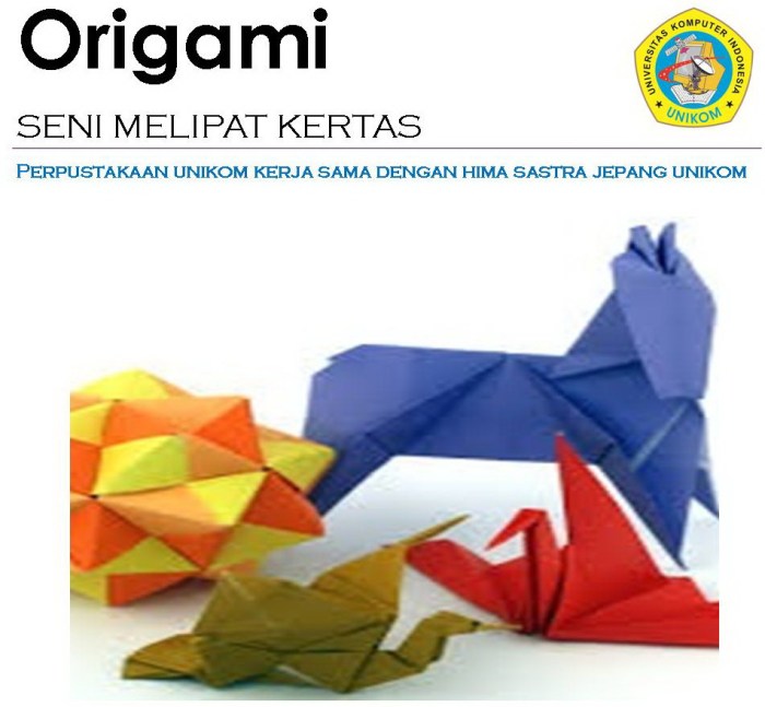 Melipat kertas seni jepang yang