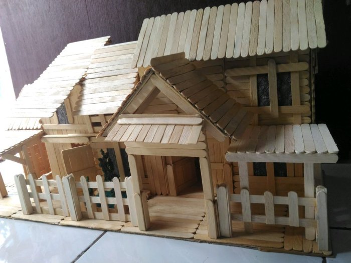 Tutorial membuat miniatur rumah dari kayu